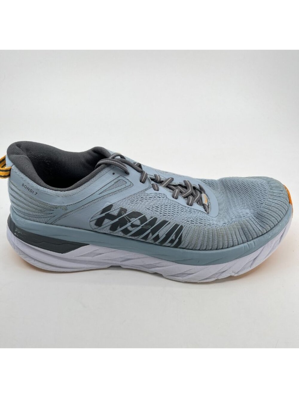 Hoka One One Bondi 7 Mens Size 11.5 Blue Black Athletic Running Shoes Sneakers